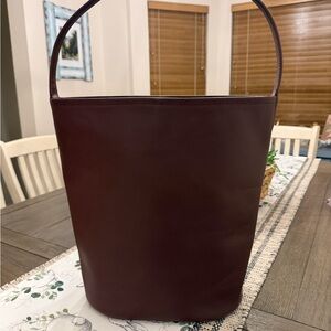 J. Crew Berkeley Big Bucket Tote in Walnut.